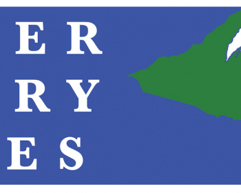 A logo featuring the text "yoopers poetry series" in white over a blue background, with a green silhouette of the upper peninsula of michigan to the right of the text.